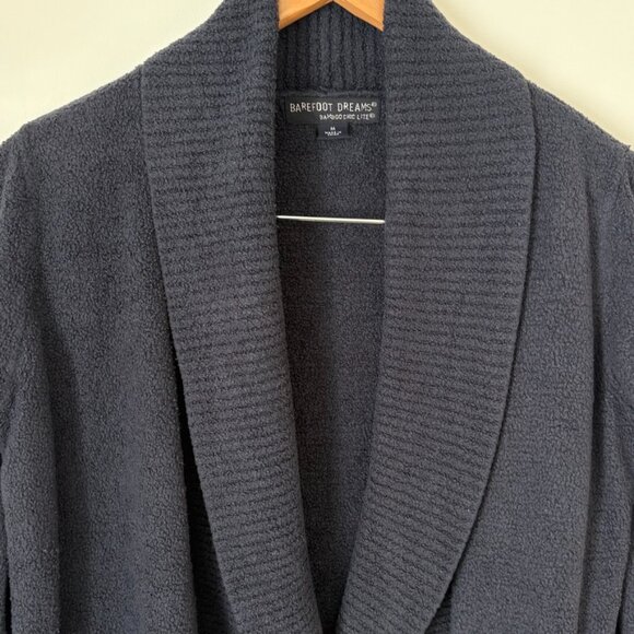 Barefoot Dreams Bamboo Chic Lite Circle Cardigan Navy Sz M - Picture 4 of 10